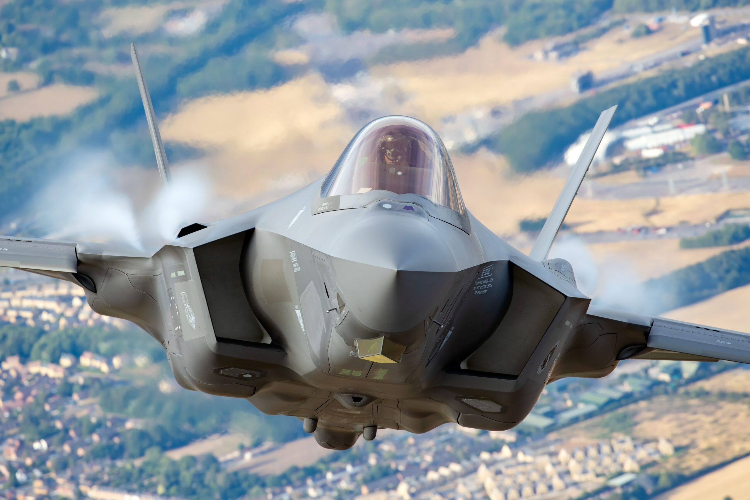 A military fast jet displaying at the Royal International Air Tattoo (RIAT) at RAF Fairford, photographed by Piemags Aviation.