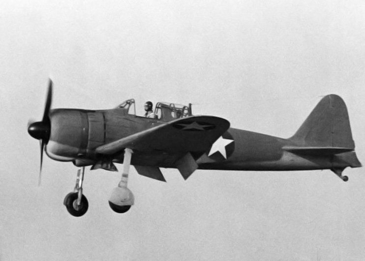 The captured Akutan Zero flying in US markings during flight testing in 1942