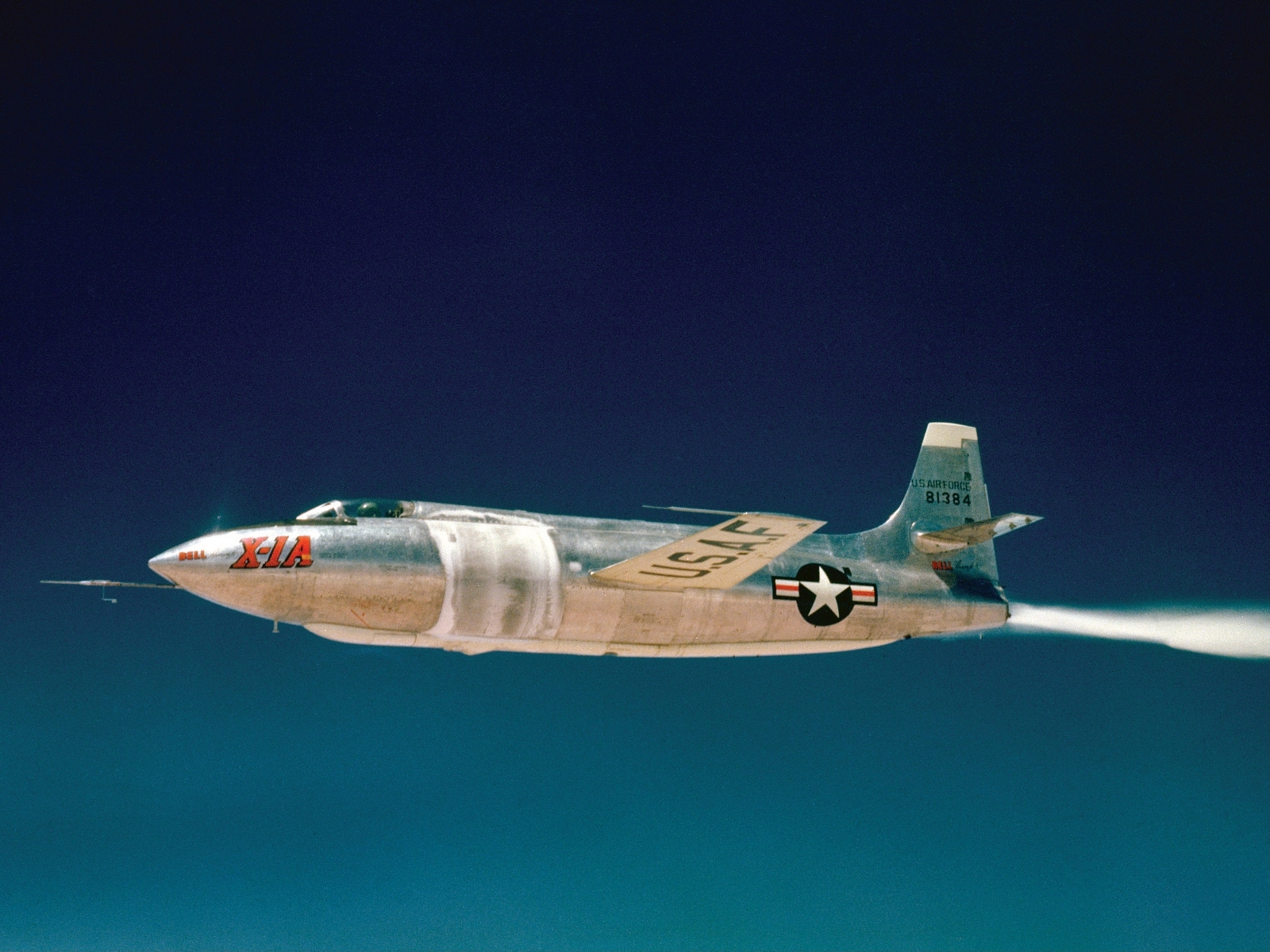 Bell X-1A rocket plane in flight