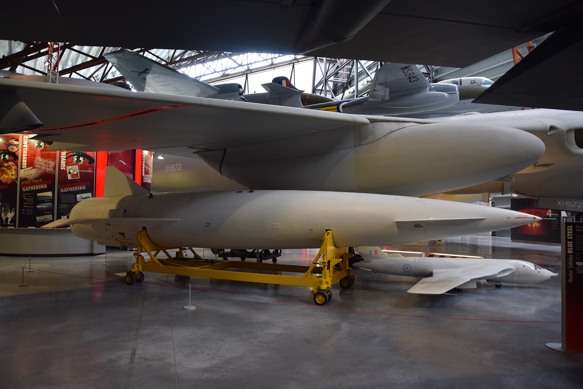 Blue Steel stand-off nuclear missile preserved in a museum