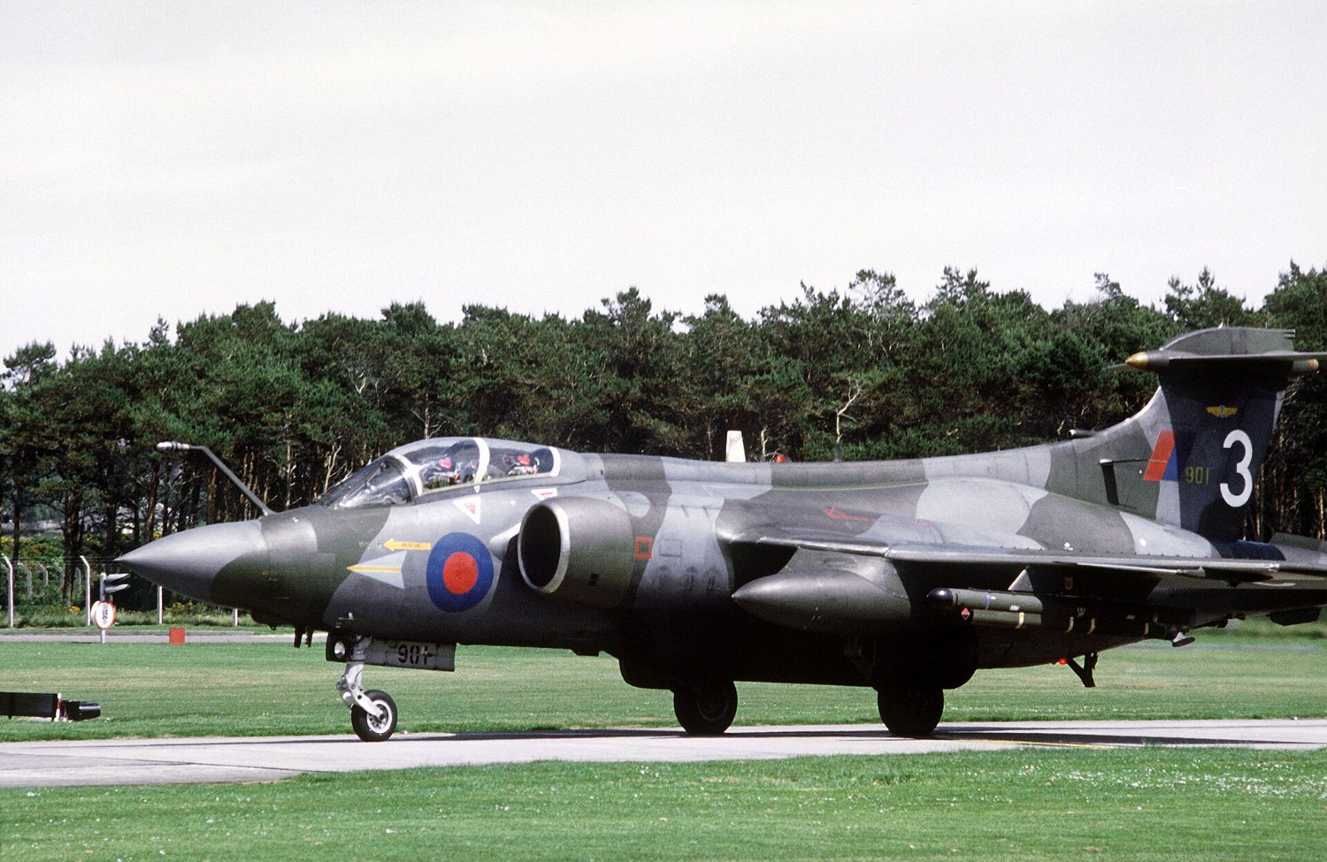 A parked Royal Air Force Buccaneer S.2B