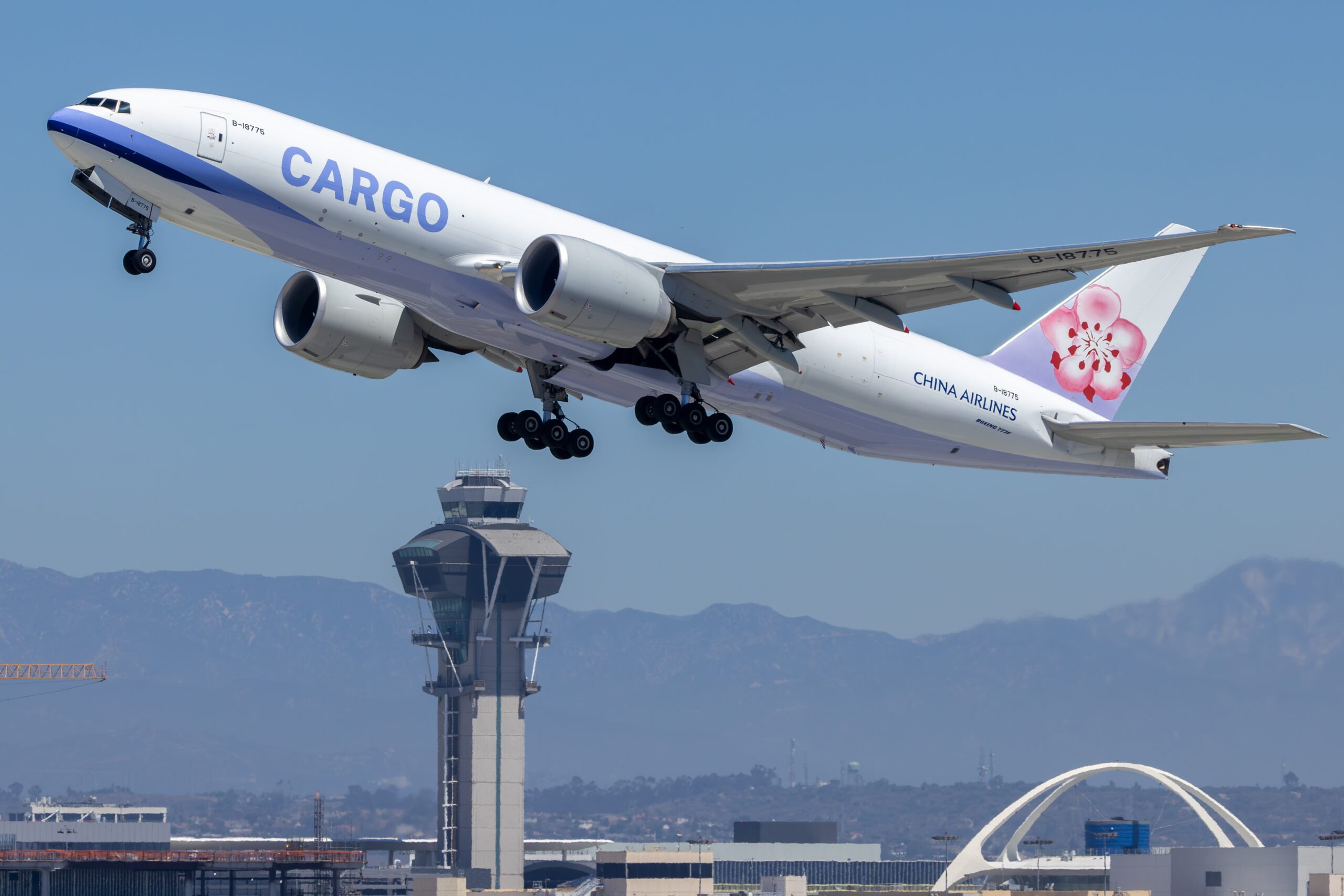 China Airlines airliner at Los Angeles