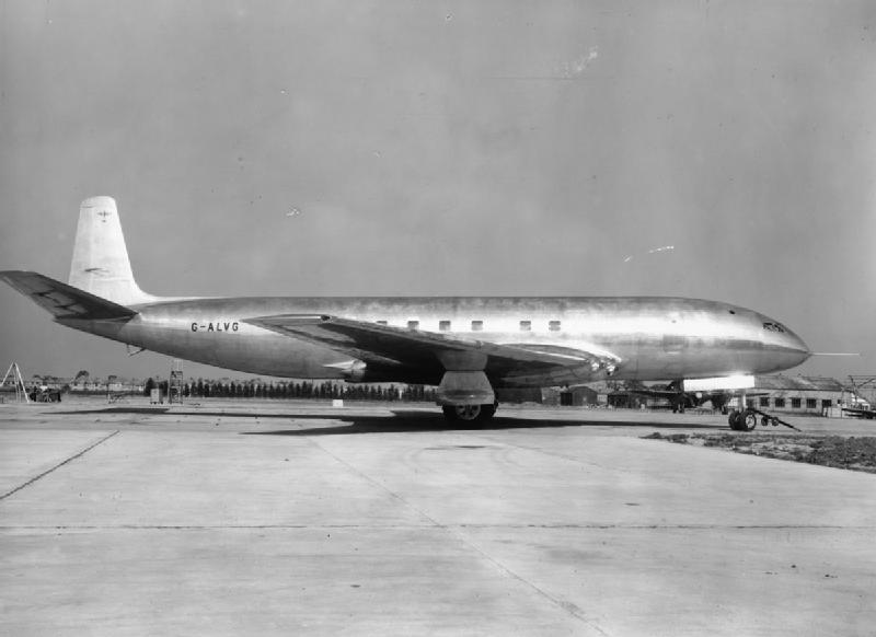 The de Havilland Comet prototype at Hatfield in 1949