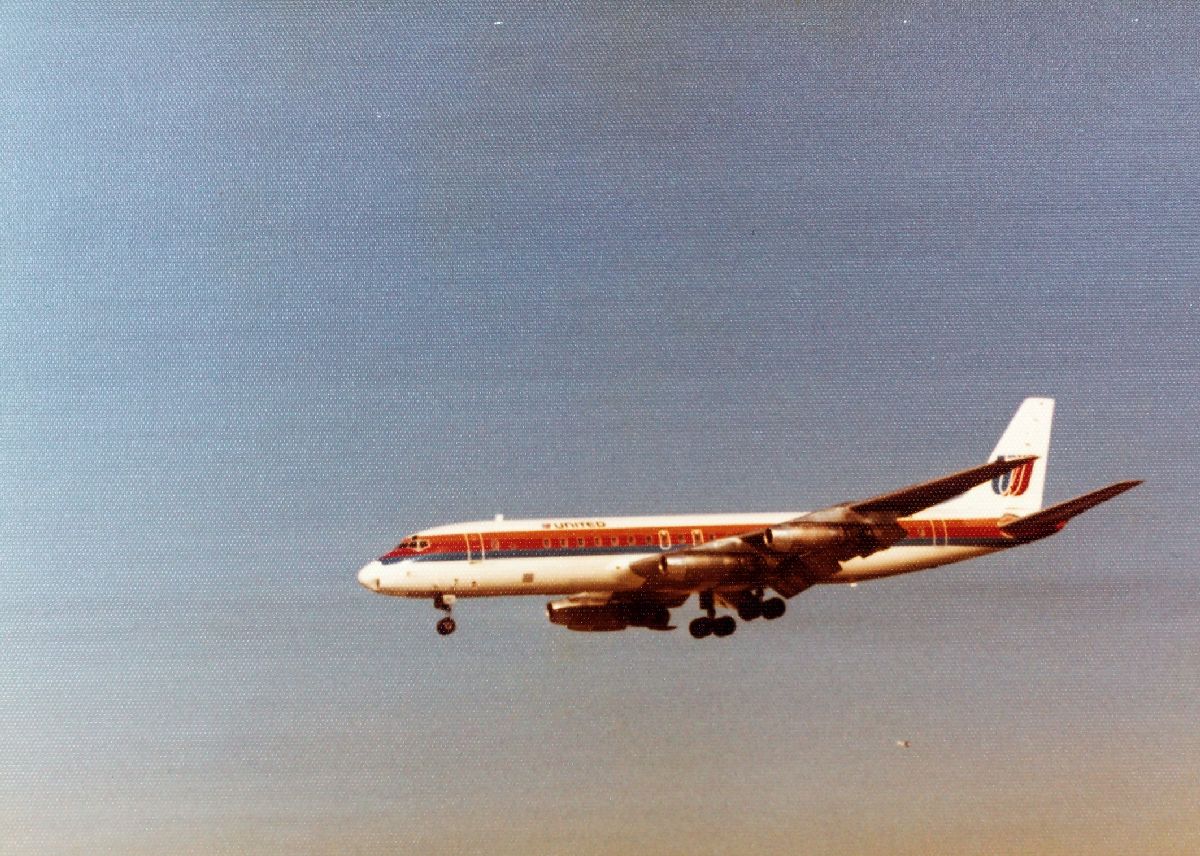 A United Airlines Douglas DC-8 jet airliner
