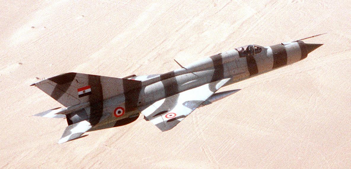 Egyptian Air Force MiG-21PFM photographed in 1982