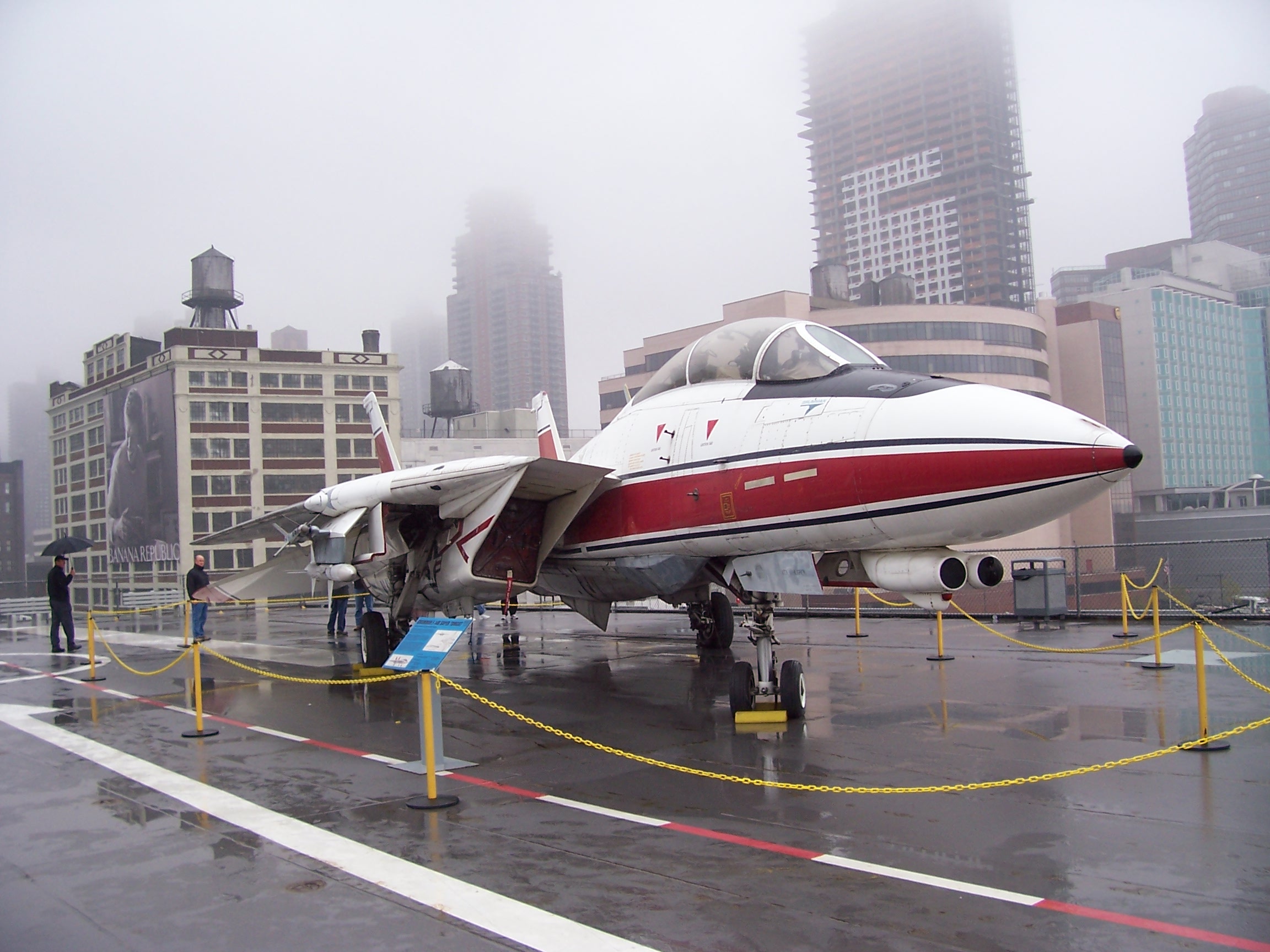 Grumman F-14 Tomcat preserved on the flight deck of the Intrepid Museum in New York