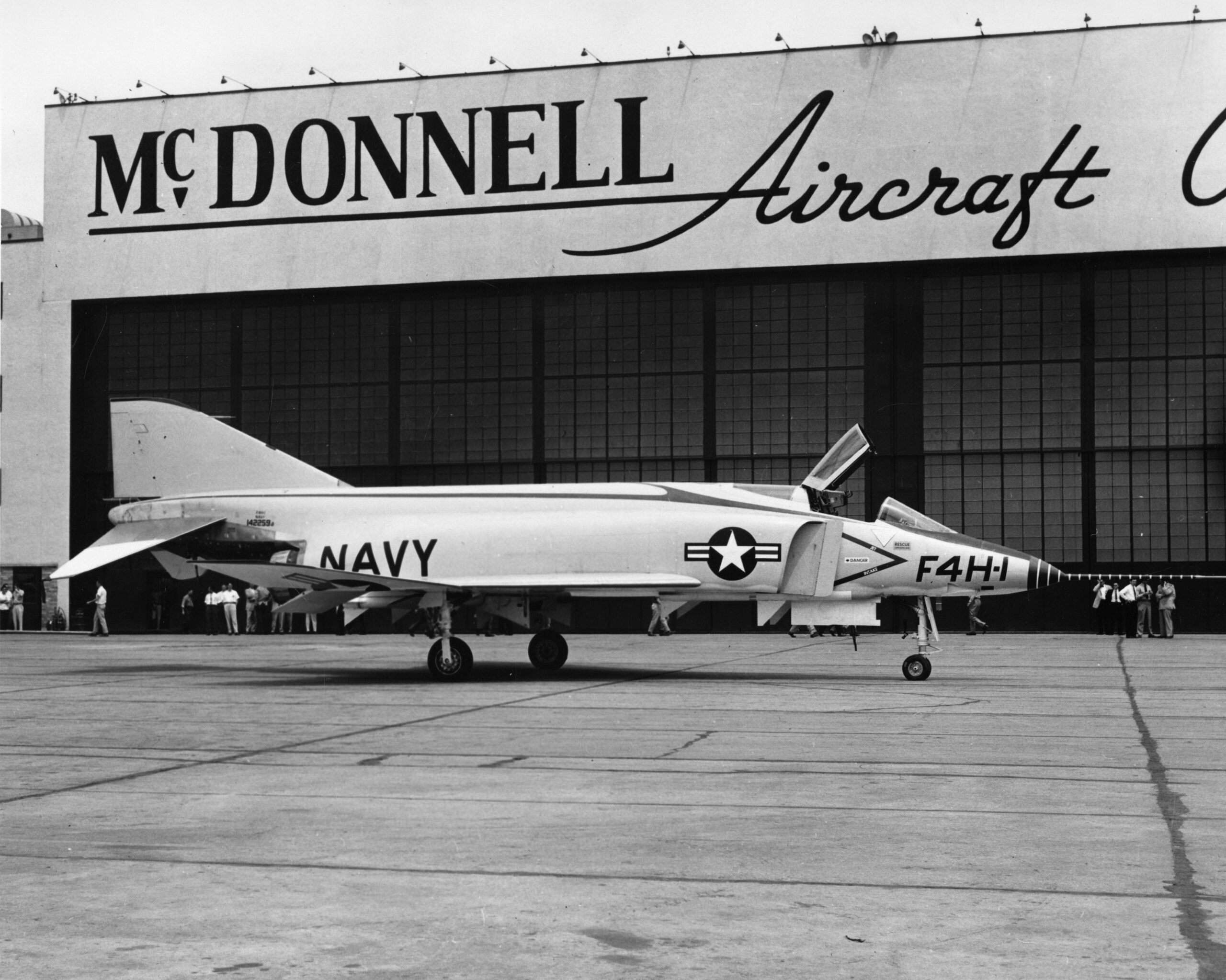 McDonnell F4H-1 Phantom II prototype photographed in June 1958
