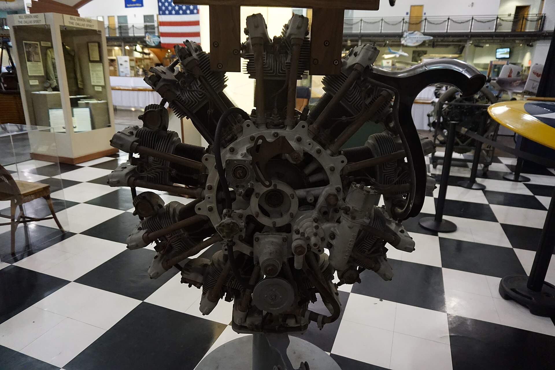 Aircraft in the main hall of an aviation museum
