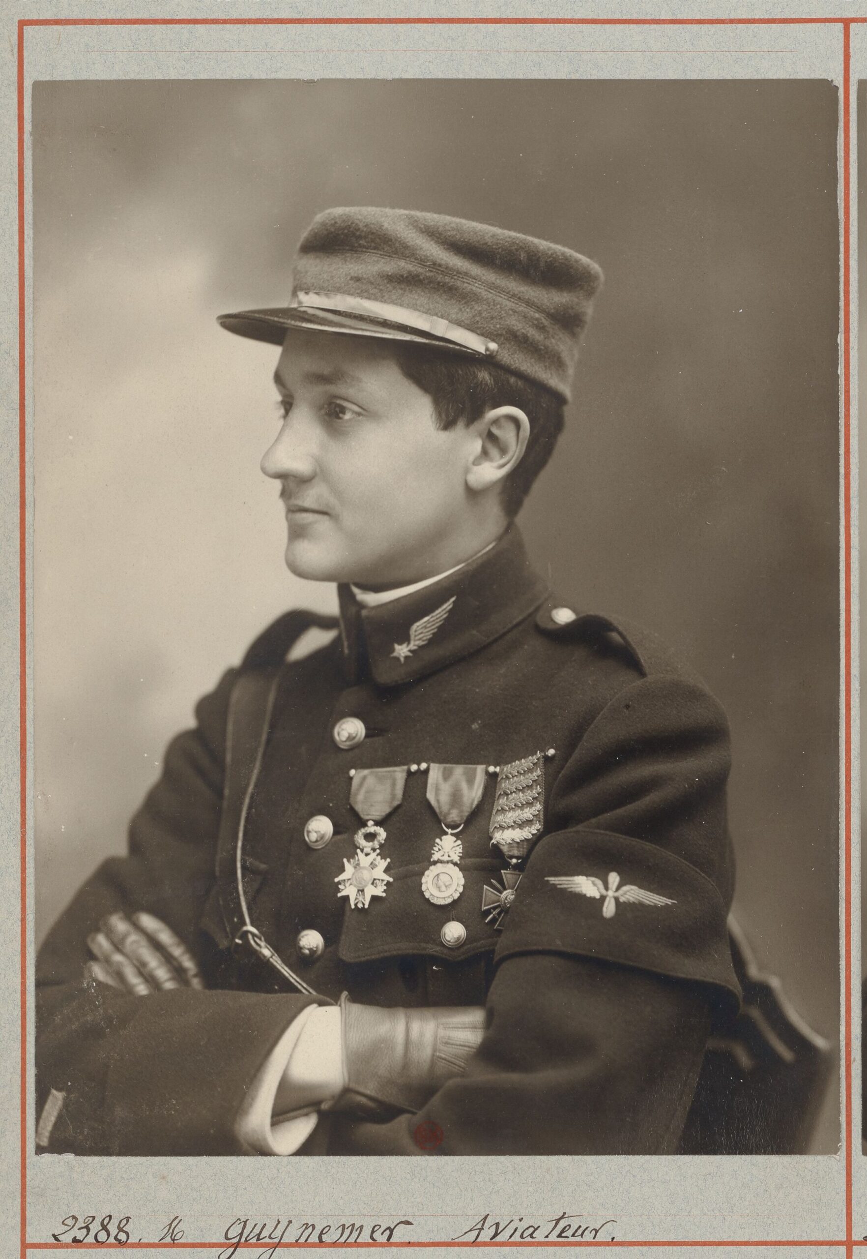 Studio portrait of French fighter ace Georges Guynemer by Atelier Nadar