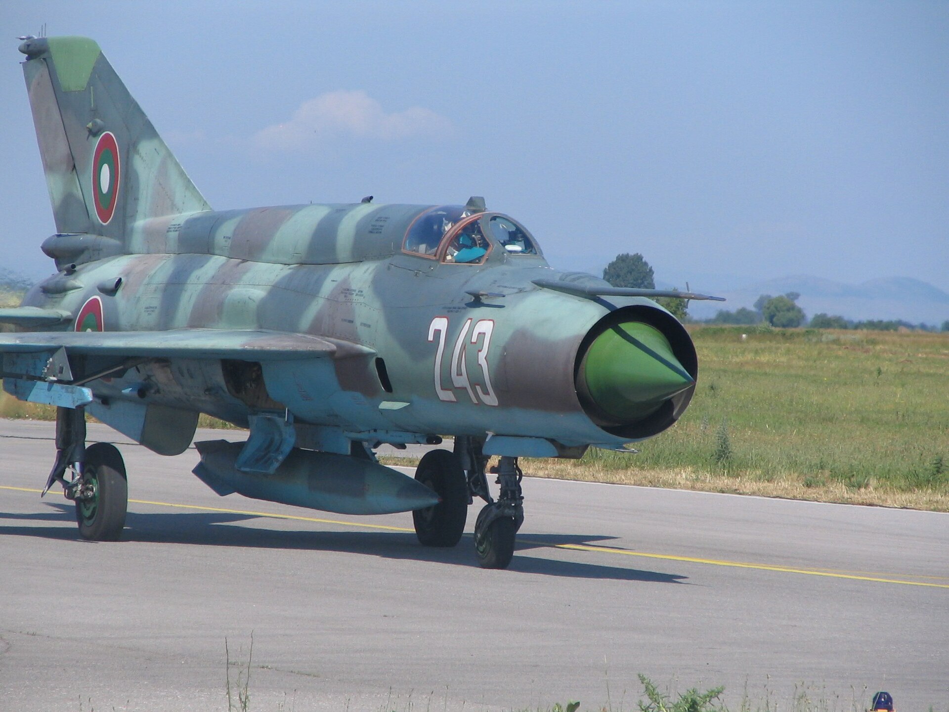A Bulgarian Air Force MiG-21 fighter