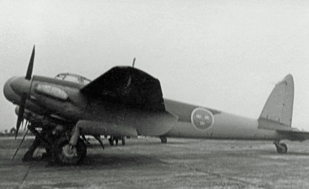 Swedish Air Force Mosquito NF.XIX night fighter photographed in 1949