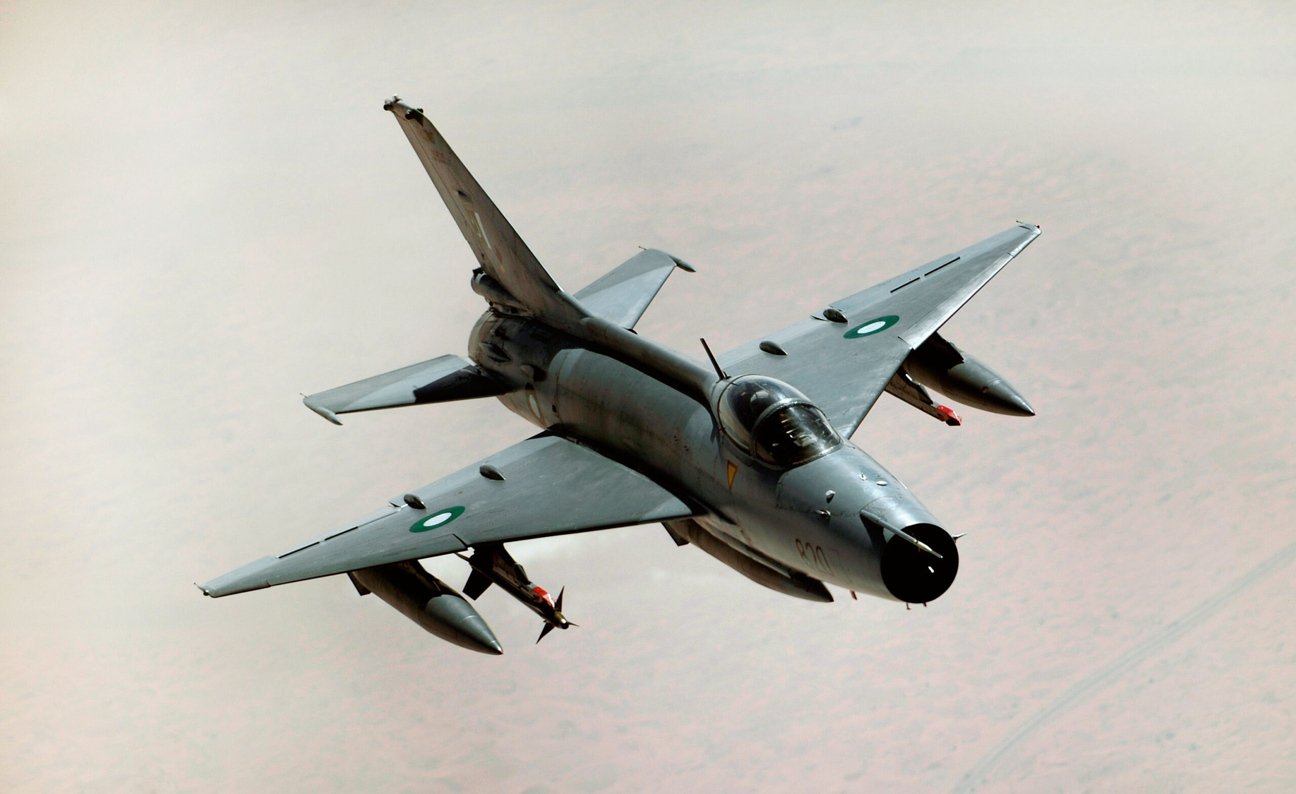 Pakistan Air Force Chengdu F-7, the Chinese-built development of the MiG-21