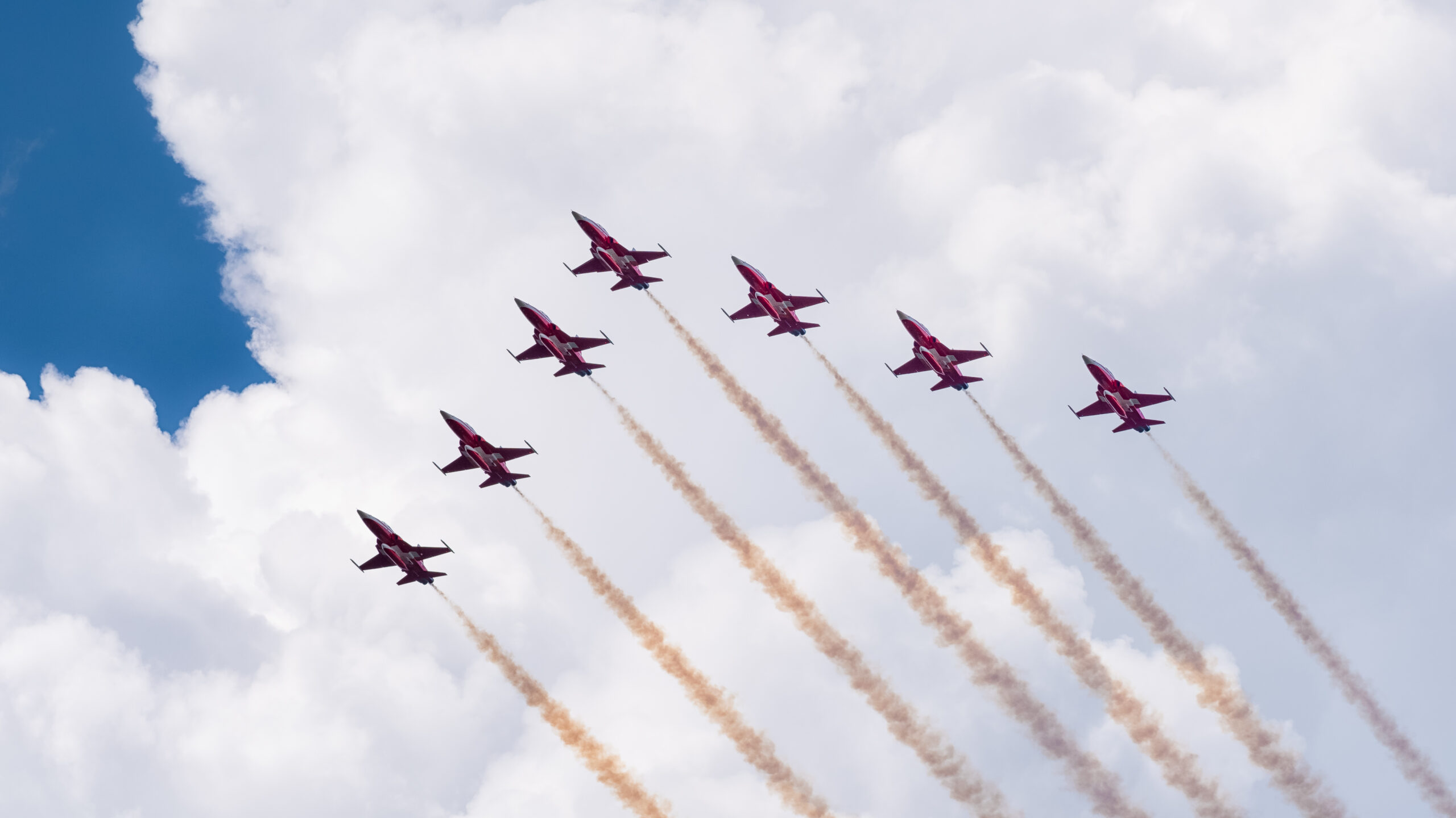 Patrouille Suisse F-5E Tiger II display team flying at ILA Berlin Air Show 2016