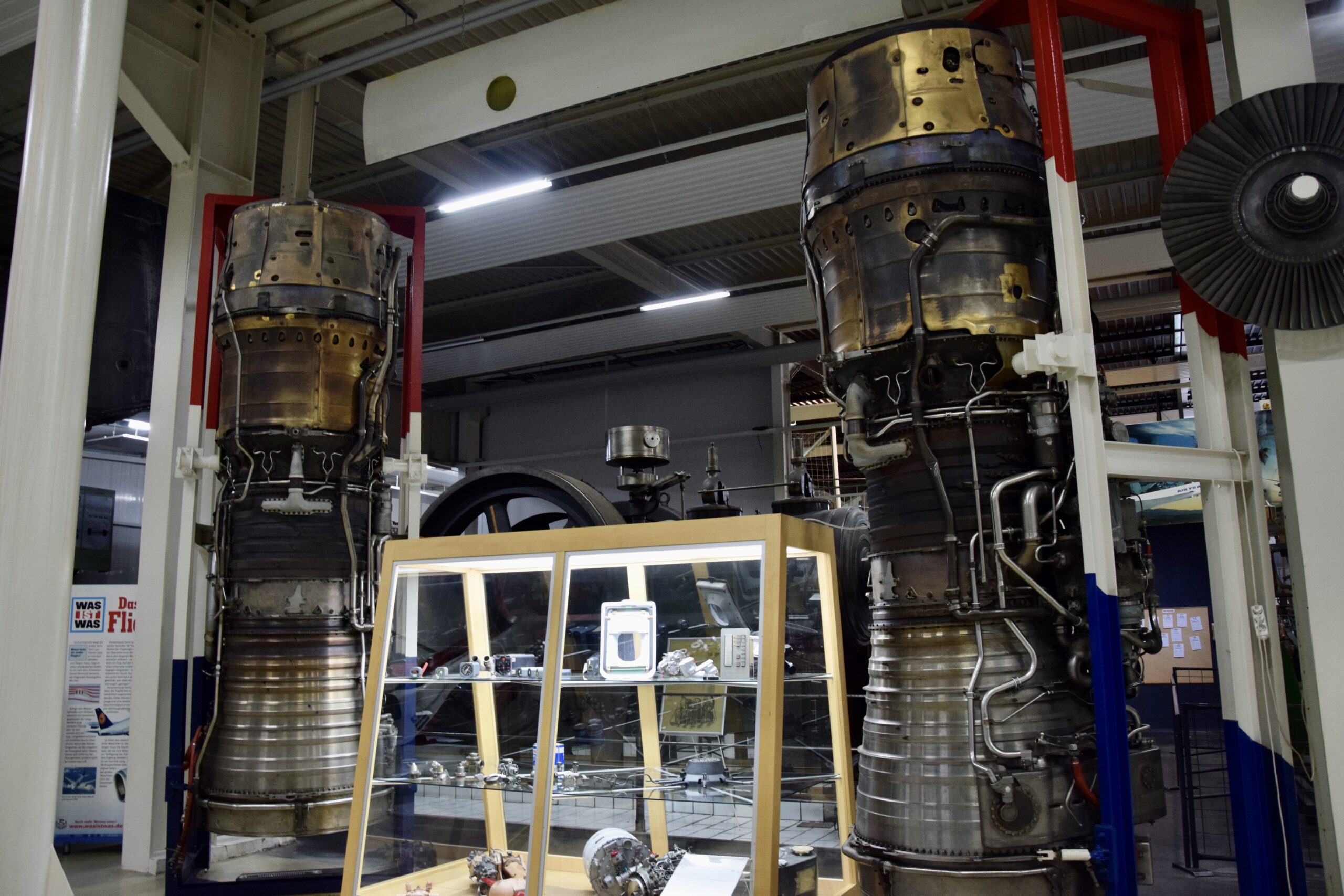 Rolls-Royce Snecma Olympus 593 turbojet engine from Concorde on museum display