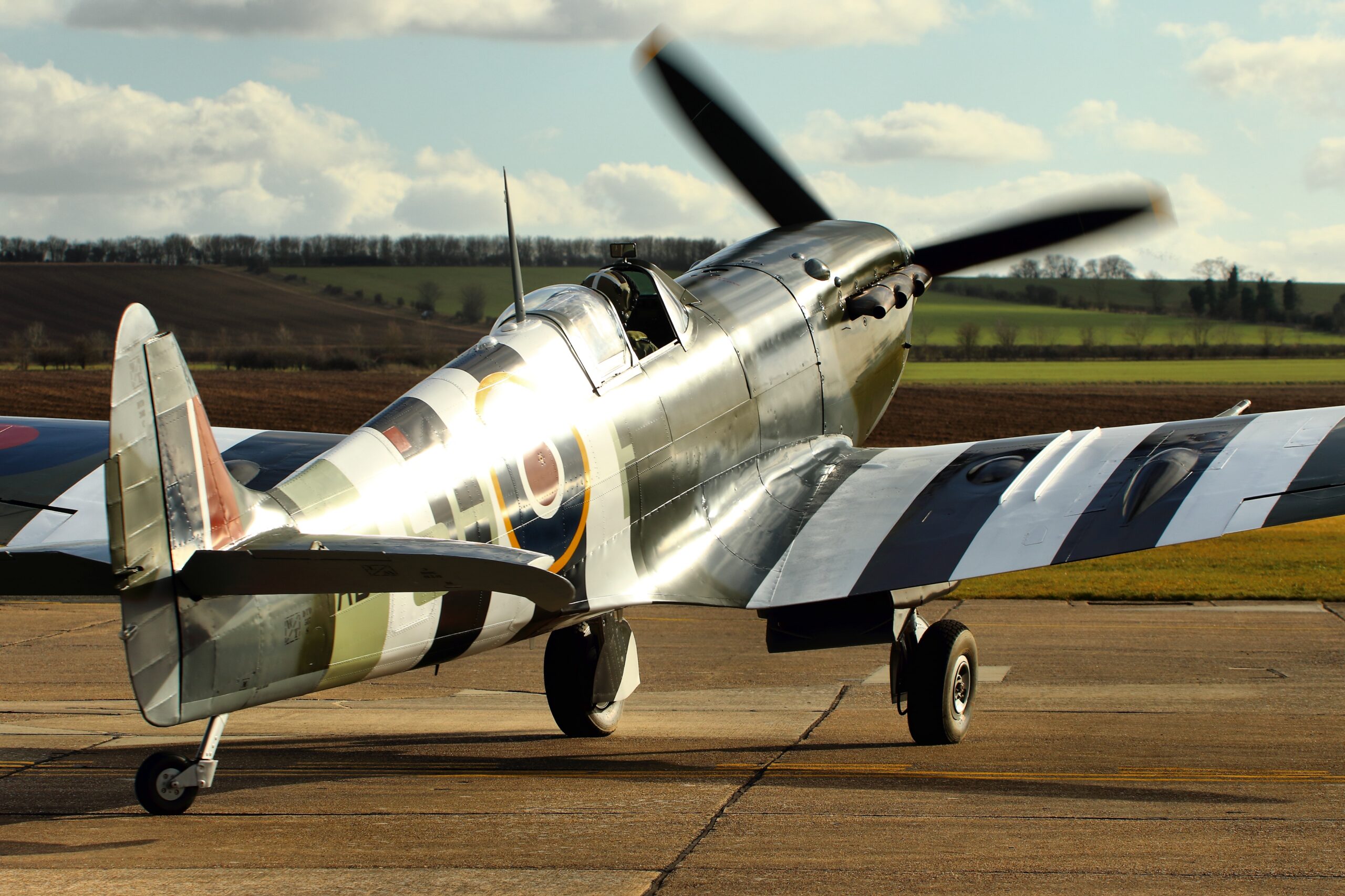 Supermarine Spitfire in flight at Duxford