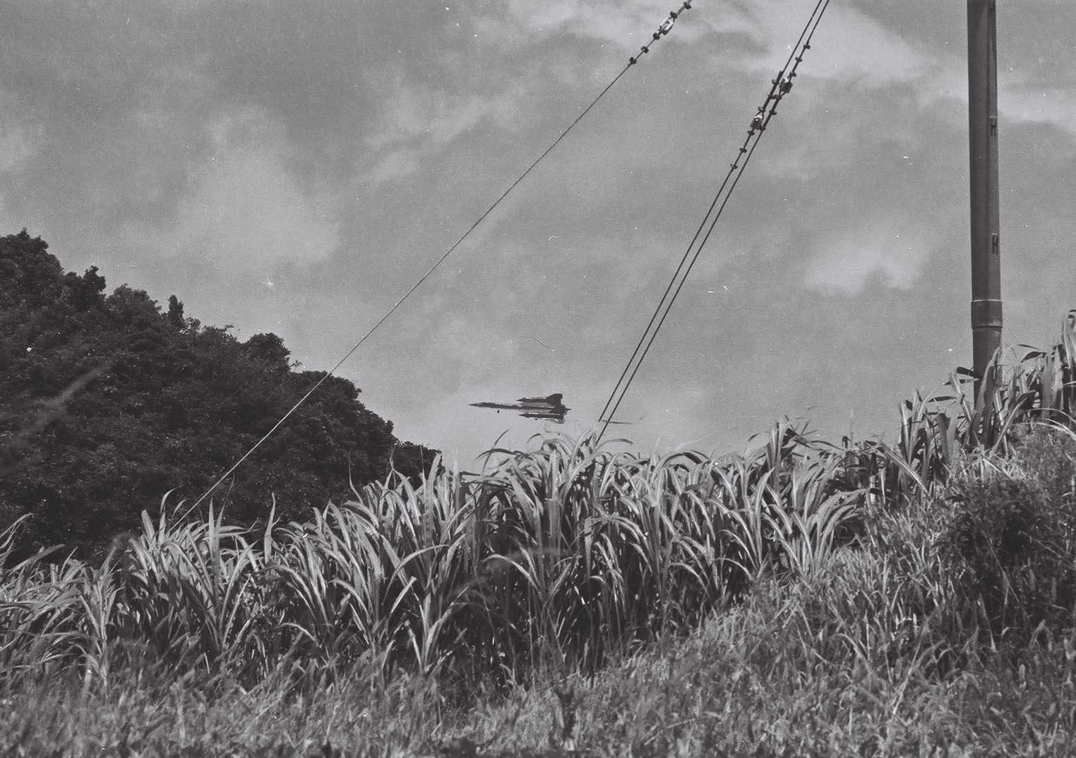 SR-71 Blackbird nicknamed Habu flying over Okinawa near Kadena Air Base