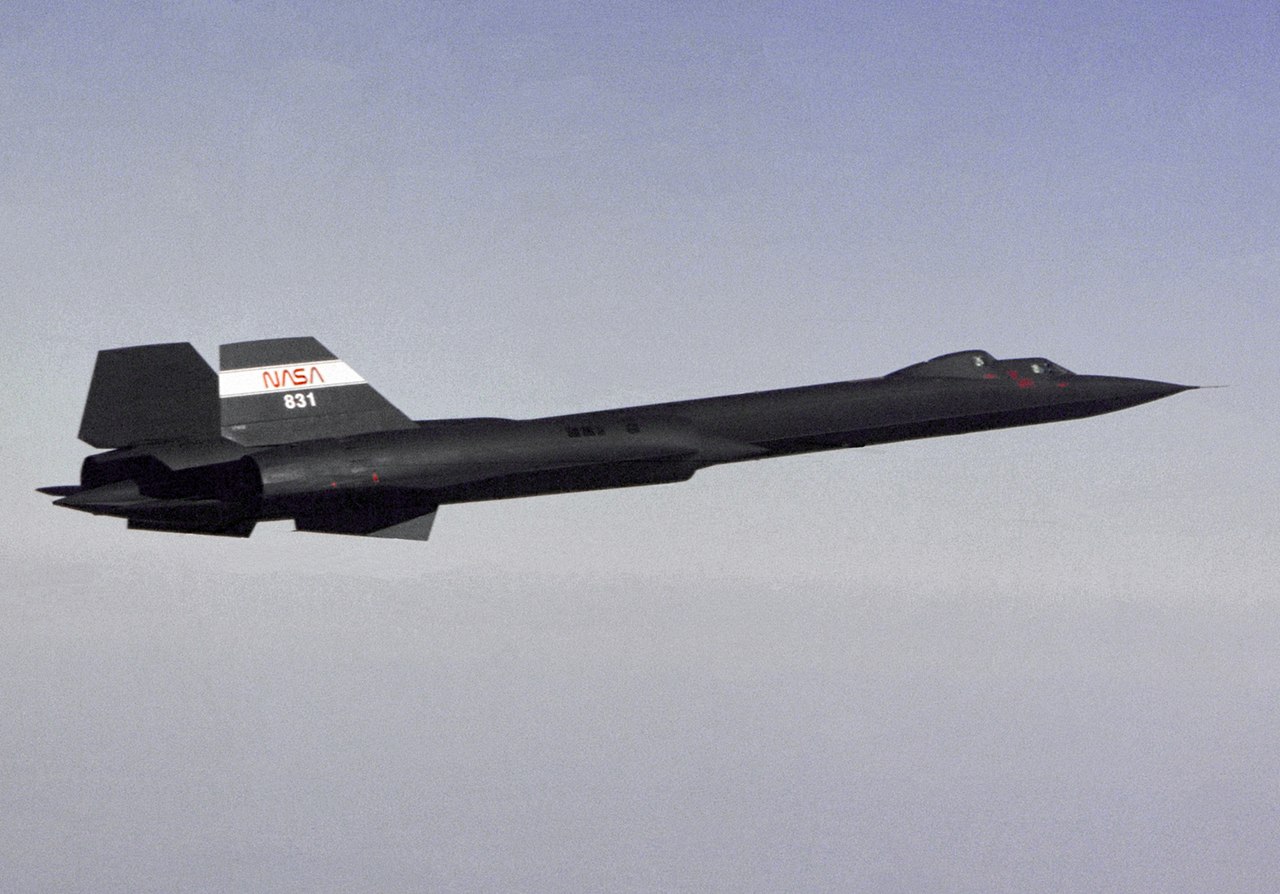 Two-seat SR-71B trainer in flight, 1991