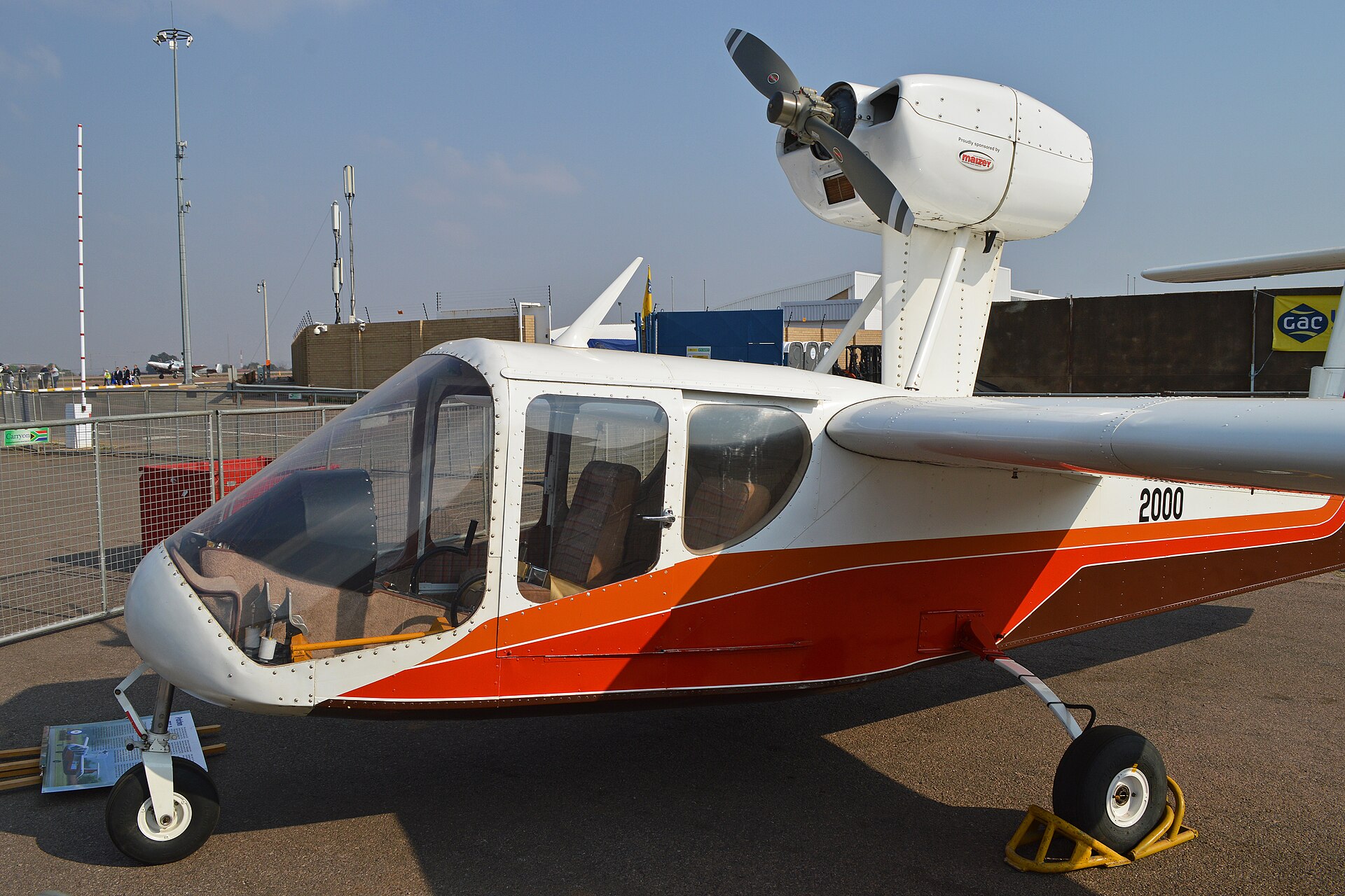 Helicopter on static display from an unusual angle