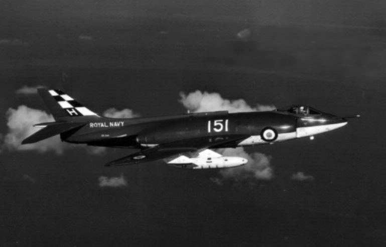Supermarine Scimitar F.1 of 803 Naval Air Squadron in flight
