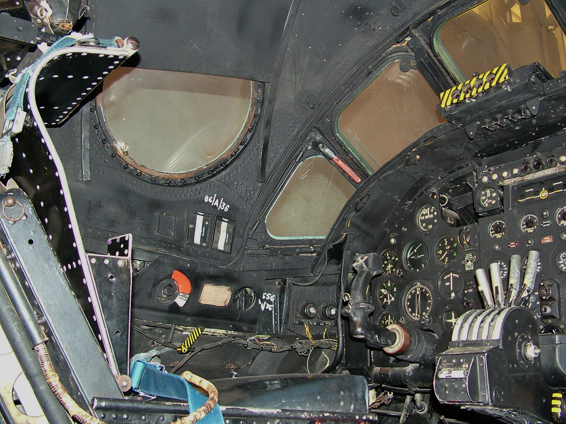 Avro Vulcan cockpit interior preserved at RAF Museum Cosford