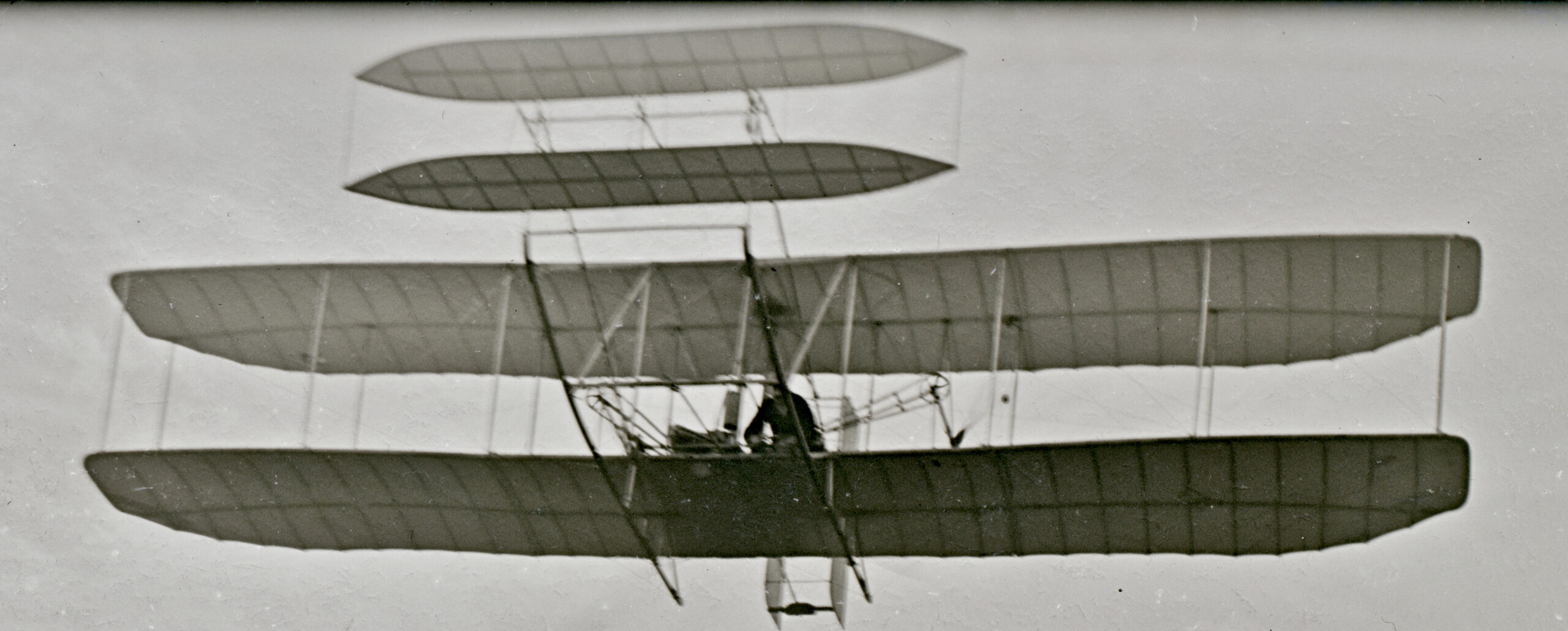 Wright Flyer III circling Huffman Prairie during flight 46 in 1905