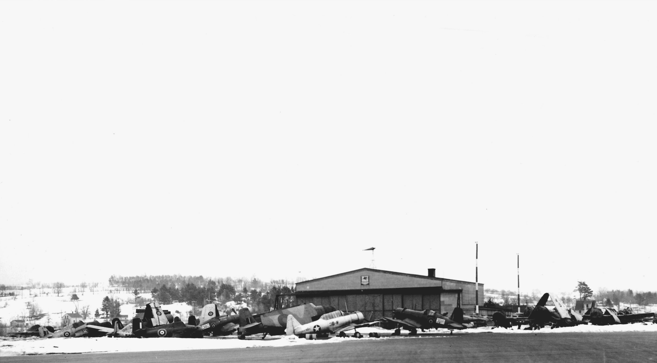 Royal Navy Fleet Air Arm Corsairs at Naval Air Station Brunswick in 1944