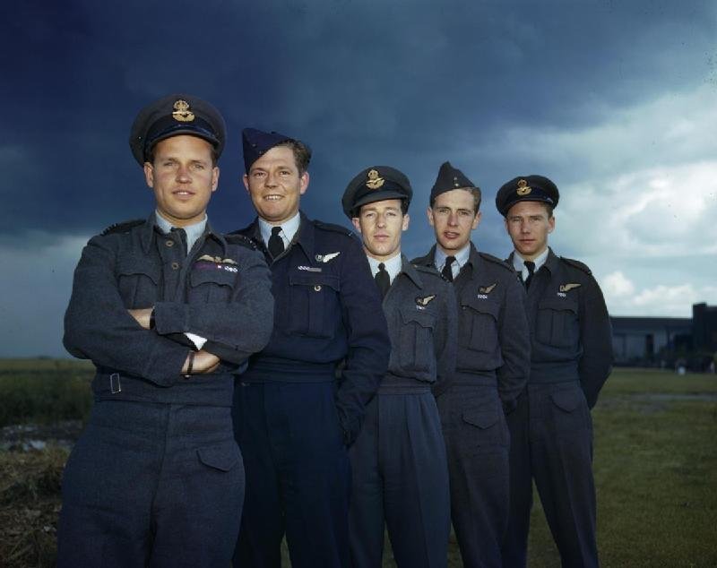 Guy Gibson VC in colour at Scampton, July 1943
