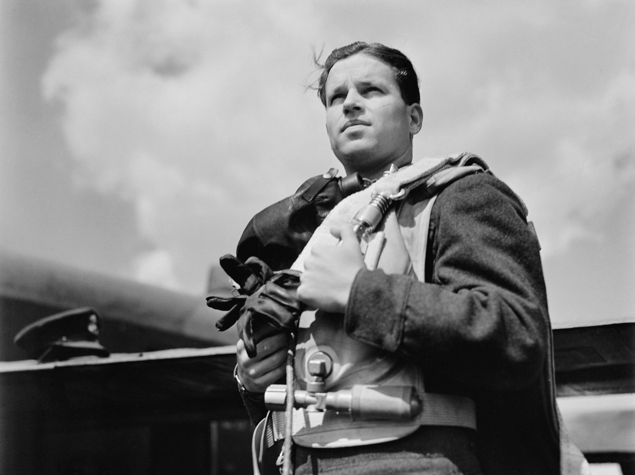 Guy Gibson in flying kit in May 1943, days after leading the Dams Raid