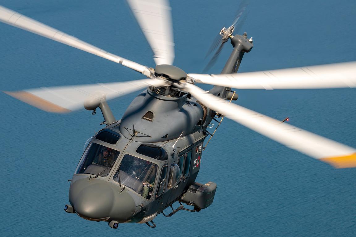Italian Air Force HH-139 photographed air-to-air at Athens Flying Week