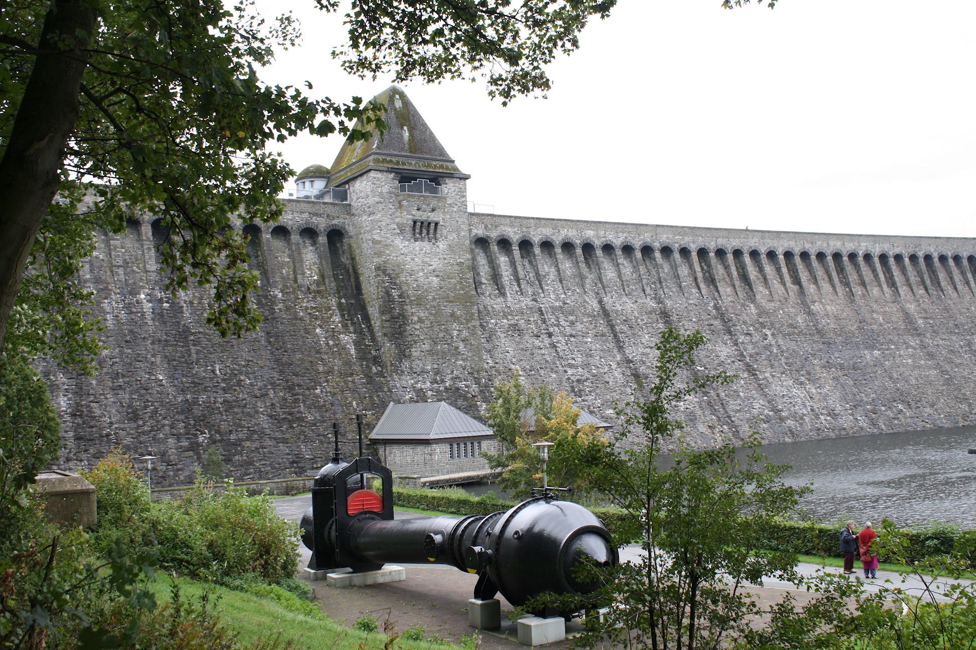 The rebuilt Mohne dam as it stands today