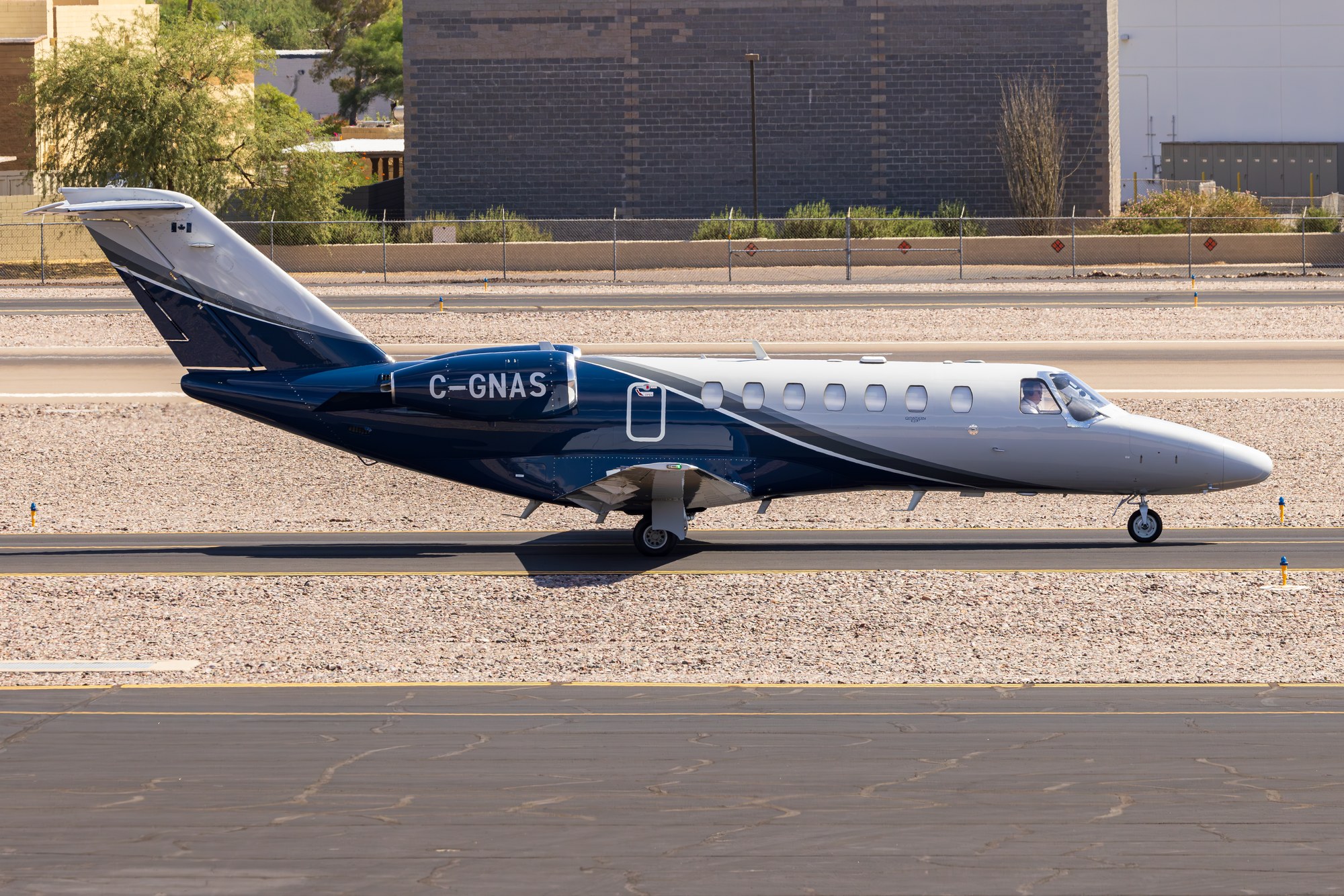 Canadian registered Cessna Citation C-GNAS taxiing at Scottsdale Airport